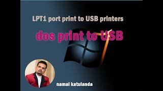 how to print dos to usb printer  namal katulanda [upl. by Mialliw]