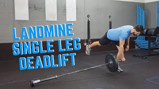 Landmine Single Leg Deadlift SLDL [upl. by Erin]