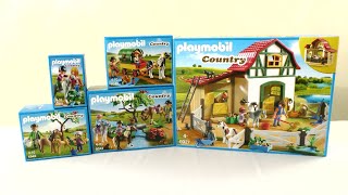 Unboxing Playmobil  Le poney club 2016 – 6927 6947 6948 6949 6950 [upl. by Delanos]