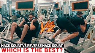 Hack Squat vs Reverse Hack Squat  Difference in Exercises [upl. by Nuahsak]