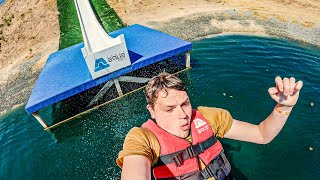 Australias CRAZIEST Water Slide at Perth Aqua Park [upl. by Idolla]