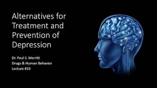 Lecture 33 Alternatives for Treatment and Prevention of Depression [upl. by Nikos]