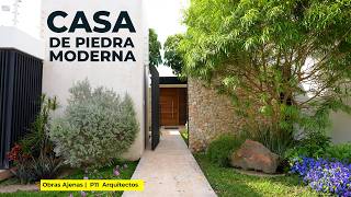 CASA DE PIEDRA MODERNA con materiales de la región de Mérida  OBRAS AJENAS  P11 ARQUITECTOS [upl. by Leind]