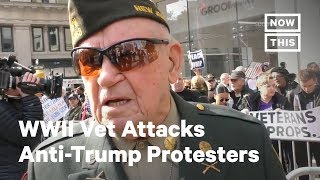 WWII Veteran Attacks AntiTrump Protesters at Parade  NowThis [upl. by Karoline528]