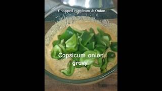 Capsicum onion gravy for chapathi food cooking morningbreakfast [upl. by Hairehcaz]