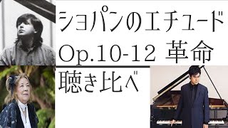 ショパンのエチュード Op1012 革命 聴き比べ 辻井伸行 40年前のガヴリーロフ フジコ・ヘミング [upl. by Azelea866]