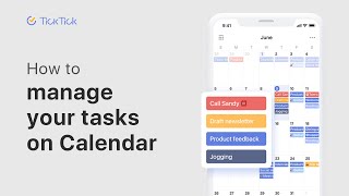 TickTick Calendar  How to manage your tasks on Calendar [upl. by Atig]