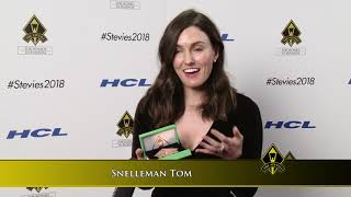 Snelleman Tom wins in the 2018 Stevie® Awards for Women in Business [upl. by Wakefield400]