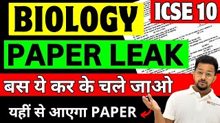 🔴 ICSE 2024 Last Minute suggestion BIOLOGY  Only do these to score 8080  Biology Secret Folder [upl. by Cordelia982]