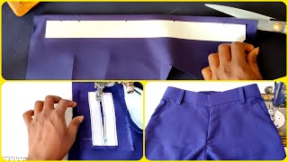 school pant parfact stitching  how to sew pant in 27 minutes [upl. by Anoirb390]