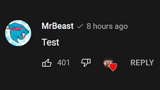 only MrBeast can comment on this video [upl. by Irahc1]