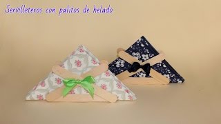 Como hacer servilleteros con palitos de helado [upl. by Haleemak]