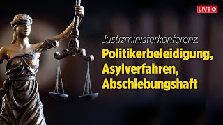 Pressekonferenz der Justizminister Asylverfahren Abschiebungshaft Politikerbeleidung [upl. by Ettegdirb809]