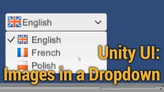 Unity UI Tutorial  Dropdown with Images [upl. by Nipahc486]