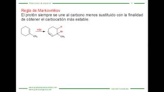 Adición de HCl HBr HI a alquenos  Regla de Markovnikov [upl. by Margaretha]