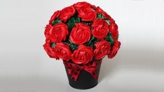 Cupcake Rose Bouquet for Valentines Day [upl. by Adnirak]