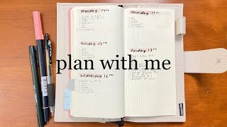 hobonichi weeks plan with me  pen only no stickers  minimalist spread [upl. by Dao]