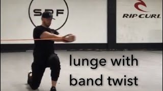 Lunge with resistance band trunk twist [upl. by Lambart]