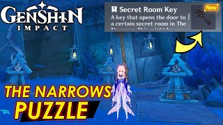 The Narrows Puzzle Secret Key to Door  Genshin Impact [upl. by Phillada]