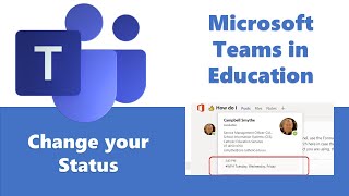 Microsoft Teams  How to set your availability Status [upl. by Ennairak182]