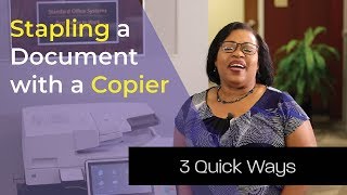 How to Staple a Document with a Copier [upl. by Bui]