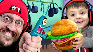 STOP PLANKTON from Stealing KRABBY PATTY Formula FGTeeV Weird Spongebob Dreams 3 [upl. by Stoll730]