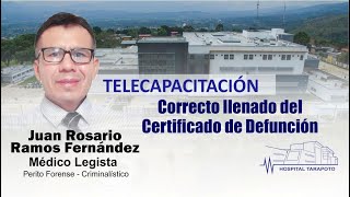 Telecapaticación  Correcto llenado del certificado de defunción [upl. by Macy]