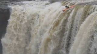 Kayakers go over 90foot waterfall [upl. by Rosamond154]