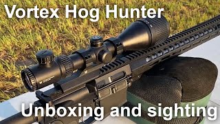 Vortex Crossfire II Hog Hunter 312x56 unboxing and Sighting in on Palmetto State Armory AR [upl. by Odradlig]