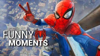 SpiderMan PS4 Funny Moments PIZZA TIME [upl. by Enyaht162]