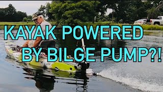 DIY HOW TO POWER A KAYAK WITH A BILGE PUMPMOTOR [upl. by Thorley]