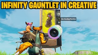 How to get INFINITY GAUNTLET in Your Creative Island Fortnite [upl. by Osnohpla207]