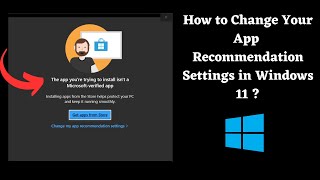 How to change app recommendation settings in windows 11 [upl. by Files]