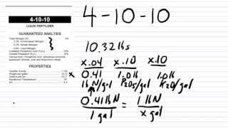 Basic Liquid Fertilizer Label Calculations [upl. by Engleman762]