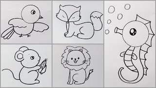 Easy drawings step by step for beginners  Cool Things to Draw Easy Cool Cute and Fun Ideas [upl. by Oiramel]