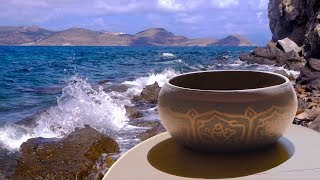 Tibetan Bowls  Ocean Waves  Music for Sleep Studying Meditation  White Noise 10 Hours [upl. by Ayotal]