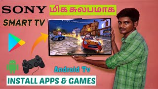 How to Install Apps and Games in SONY Bravia Smart Tv Google tv  in Tamil  by Jagadeesan sony [upl. by Solita210]