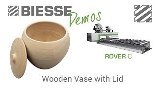 Biesse Rover C  Wooden Vase with Lid [upl. by Dnivra]