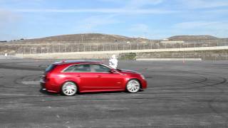 Burnout and Donuts with the 2011 Cadillac CTSV Wagon [upl. by Buckler]