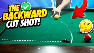 Pool Tips  Backward Cut Shots  Cut Balls in Backward when on the Rail [upl. by Sibbie]