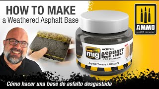 How to make Weathered Asphalt Base  Cómo hacer una base de asfalto desgastada [upl. by Navonod]