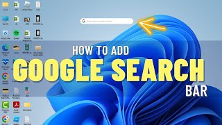 How to Add Google Search Bar to Home Screen PC [upl. by Minor]