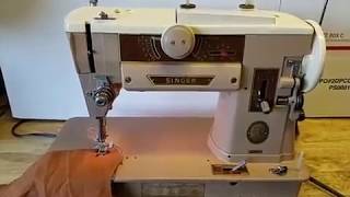 Quick Demonstration of the Singer 401a SlantoMatic Sewing Machine [upl. by Charpentier136]