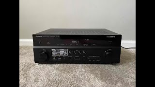 How to Factory Reset Yamaha RXV365 51 HDMI Home Theater Surround Receiver [upl. by Bodnar]