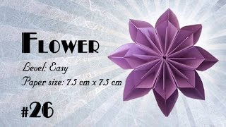 Origami Tutorial  How to fold Origami Kusudama Flower stepbystep  DIY [upl. by Ehr918]