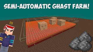 SemiAutomatic Simple Ghast Farm Tutorial No Wither Roses [upl. by Attiuqal921]