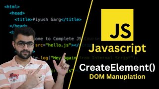 Create Elements dynamically in Javascript  DOM Manipulation Tutorial [upl. by East853]