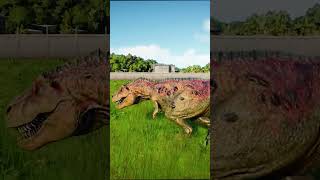 The King TREX vs Triceratops Dinosaurs in Jurassic World Evolution  Jurassic Park [upl. by Aninad318]