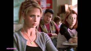 Fun Buffyverse Moments  Buffy hears thoughts 3x18 [upl. by Enilegnave144]