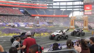 Monster Jam POD Gillette Stadium Foxborough MA  Opening [upl. by Jaqitsch]